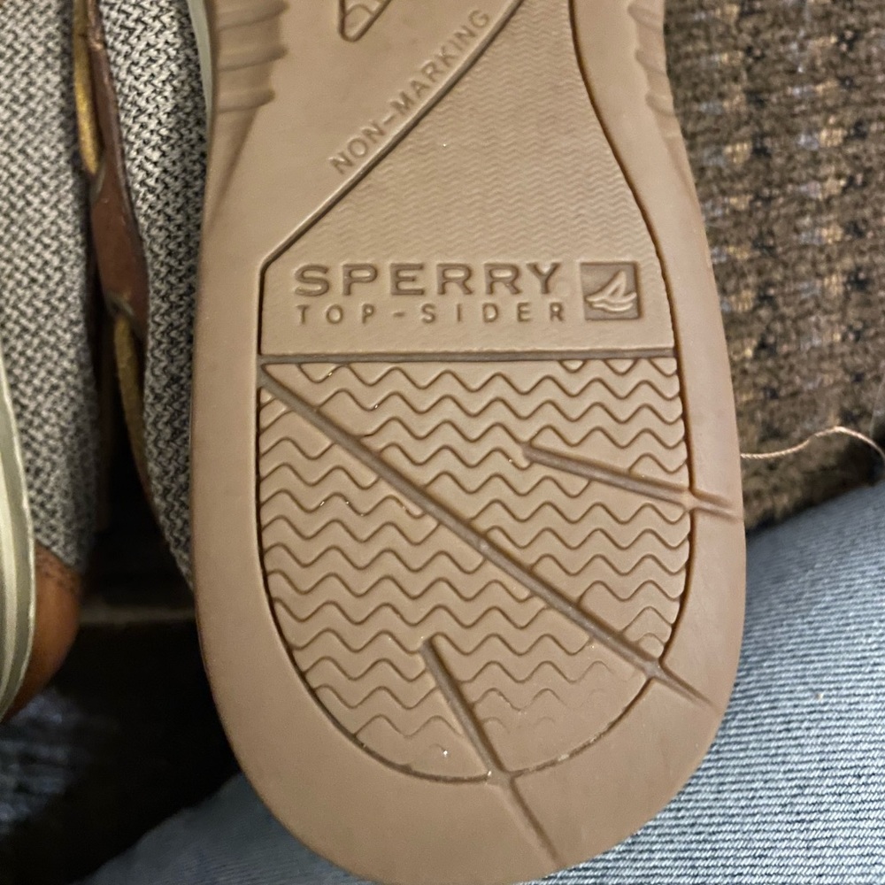 Sperry top-spider boat shoes - size 7M - camel brown color